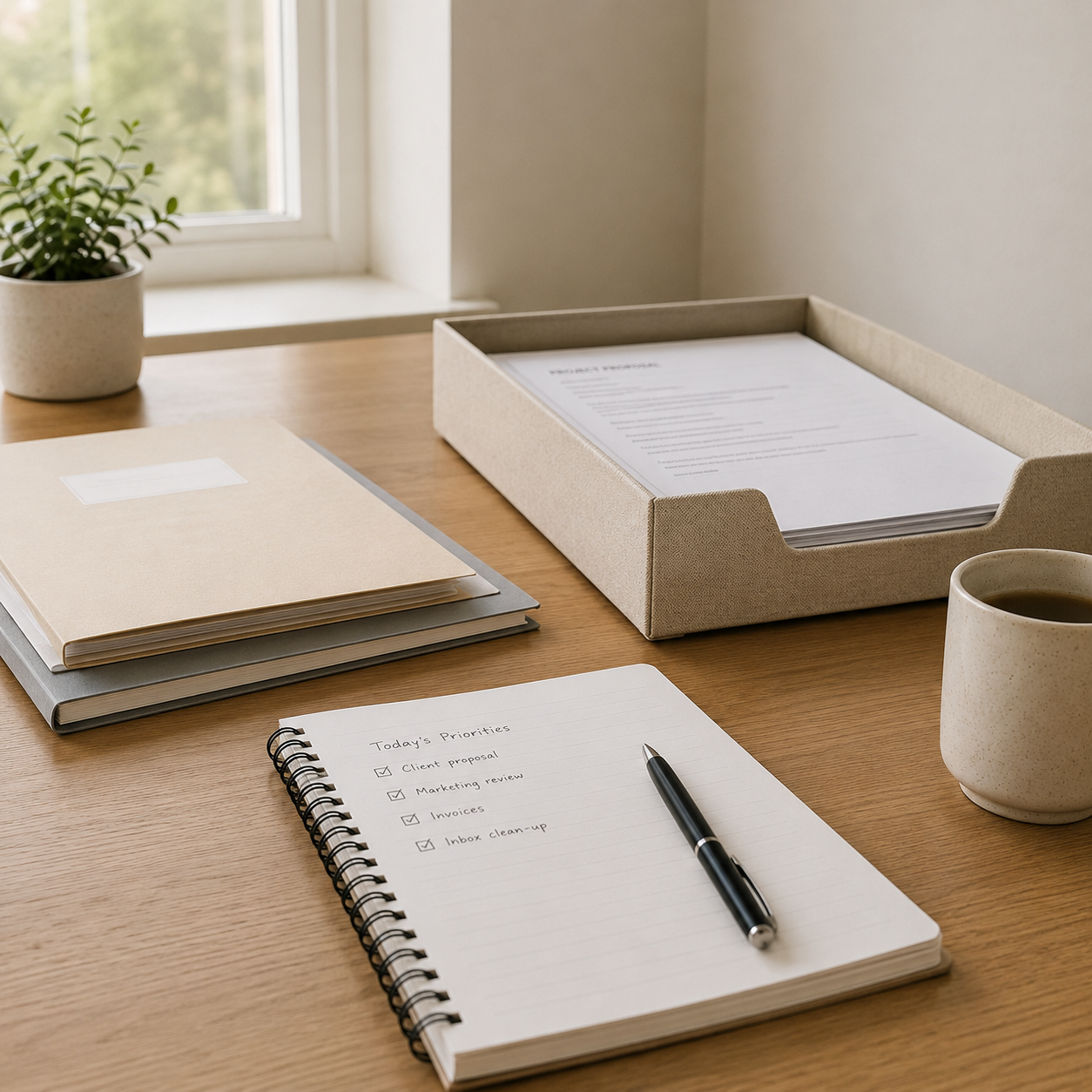 Document tray and paperwork